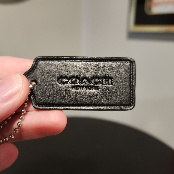 Coach Accessories - Coach Black Leather Hangtag